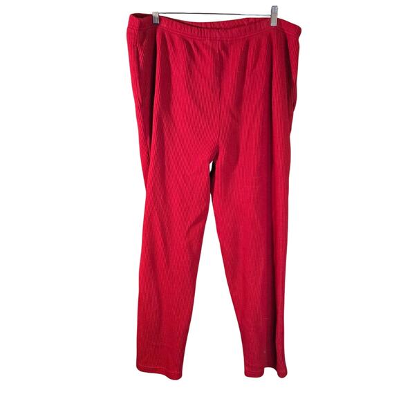 Jones New York Sport 2X Red Corduroy Pull On Pants [140] - Picture 1 of 11